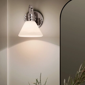 Kichler Farum Black with Polished Chrome Wall Light vintage desk lamp