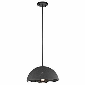 Kichler Fracture 1 Light Zinc Ceiling Pendant ambient ceiling fixture