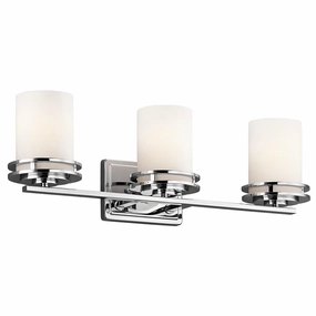 Kichler Hendrik 3 Light Polished Chrome Bathroom Wall Light vintage desk lamp