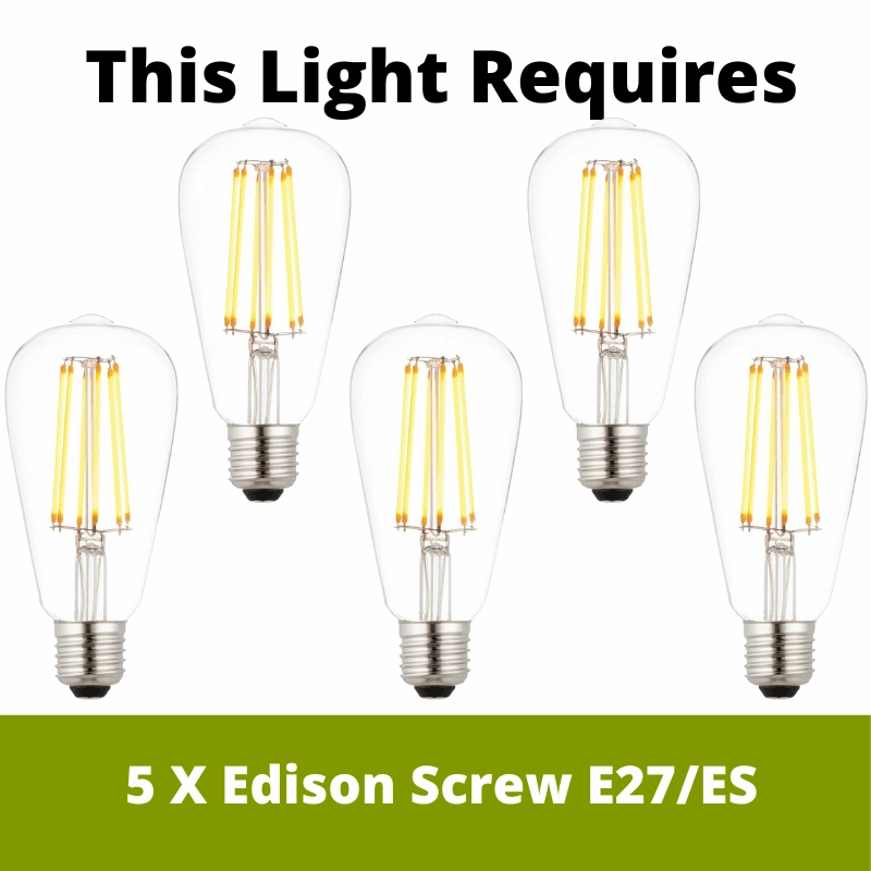 Kichler Imahn 5 Light Linear Chandelier - Black & Brass
