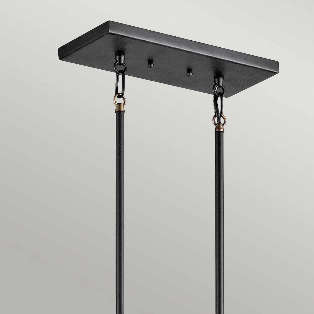 Kichler Imahn 5 Light Linear Chandelier - Black & Brass