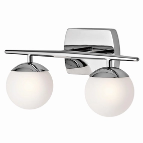 Kichler Jasper 2 Light Polished Chrome Bathroom Wall Light vintage desk lamp