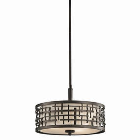 Kichler Loom 3 Light Bronze Pendant Ceiling Light soft glow ceiling light