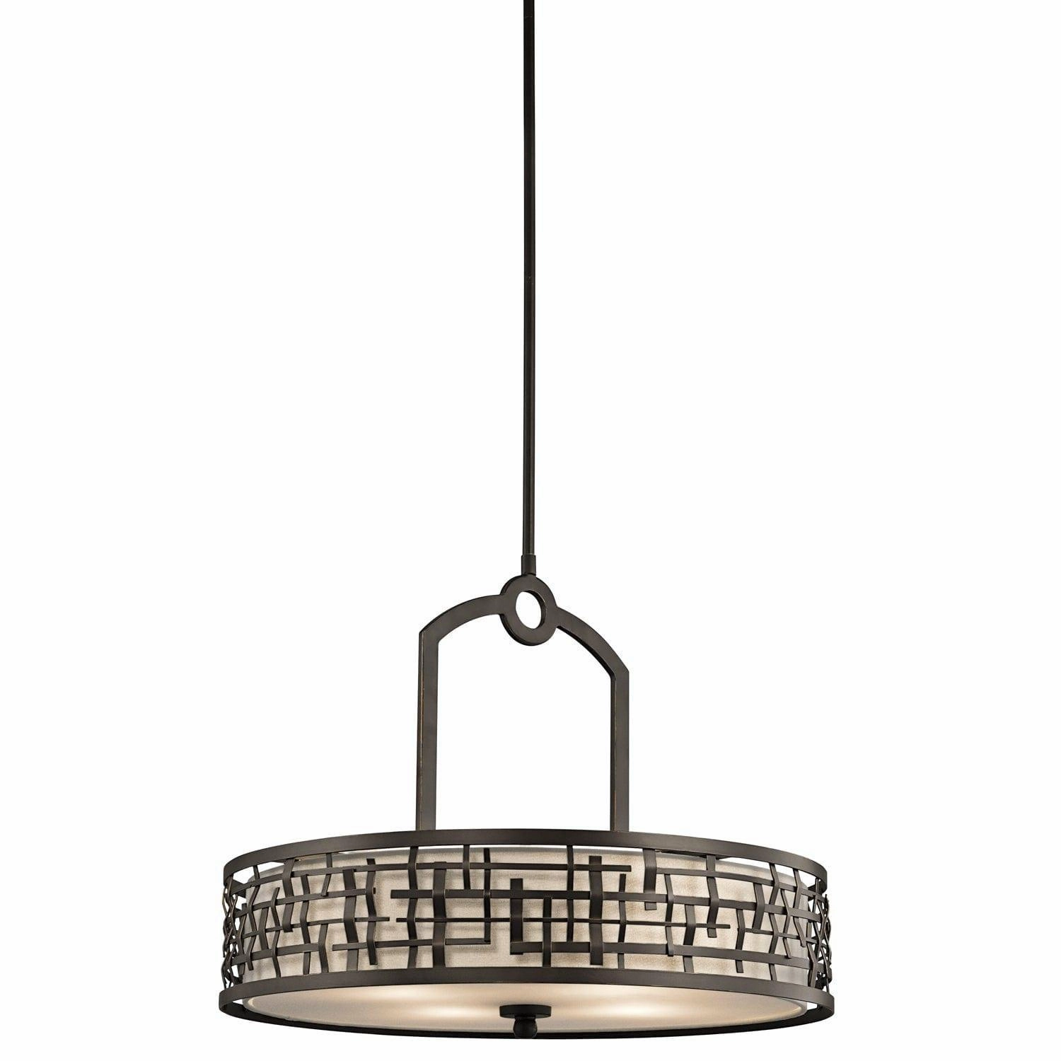 Kichler Loom 4 Light Bronze Pendant Ceiling Light soft glow ceiling light