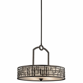 Kichler Loom 4 Light Bronze Pendant Ceiling Light soft glow ceiling light