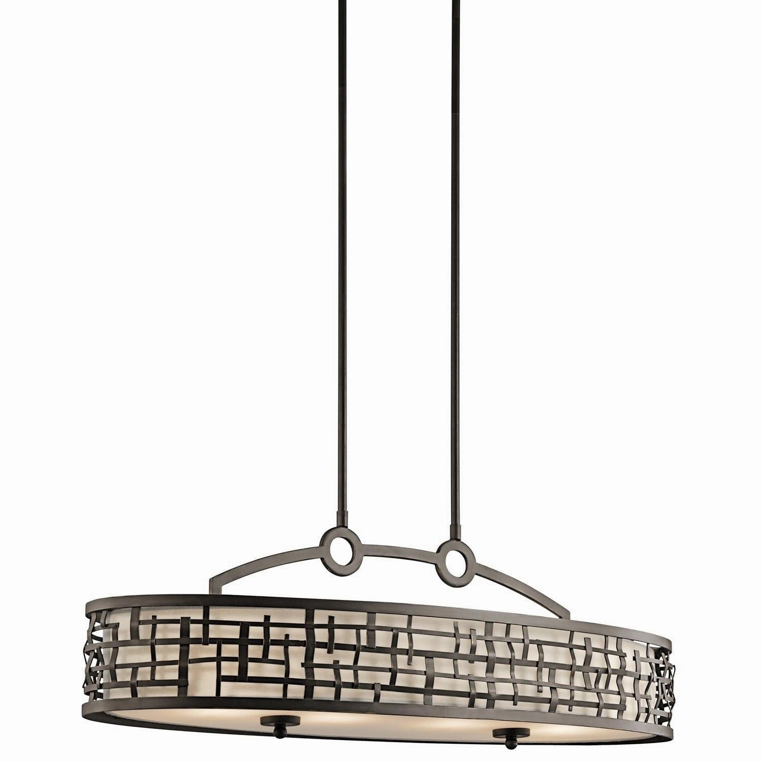 Kichler Loom 4 Light Chandelier Ceiling Light - Olde Bronze soft glow ceiling light