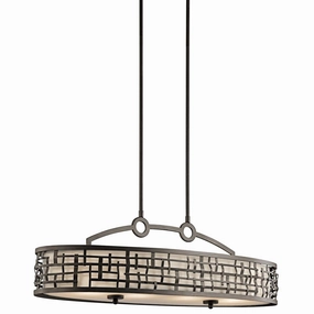 Kichler Loom 4 Light Chandelier Ceiling Light - Olde Bronze soft glow ceiling light