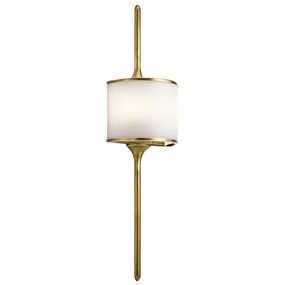 Kichler Mona 2 Light Natural Brass Bathroom Wall Light vintage desk lamp