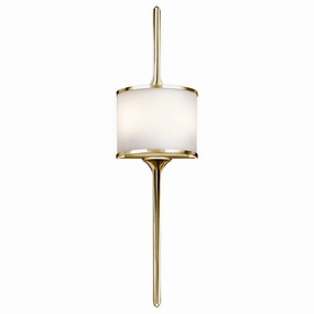 Kichler Mona 2 Light Polished Brass Bathroom Wall Light vintage desk lamp
