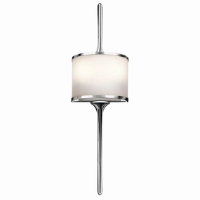 Kichler Mona 2 Light Polished Chrome Bathroom Wall Light - 17cm vintage desk lamp