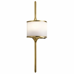 Kichler Mona 2 Light Small Natural Brass Bathroom Wall Light vintage desk lamp