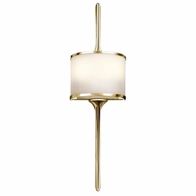 Kichler Mona 2 Light Small Polished Brass Bathroom Wall Light vintage desk lamp