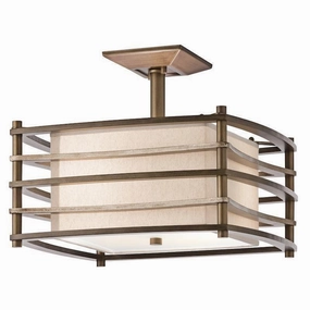 Kichler Moxie Bronze Semi-Flush Ceiling Light ambient ceiling fixture