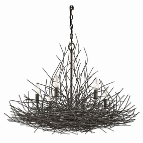 Kichler Organique 6 Light Bronze Chandelier Ceiling Light soft glow ceiling light