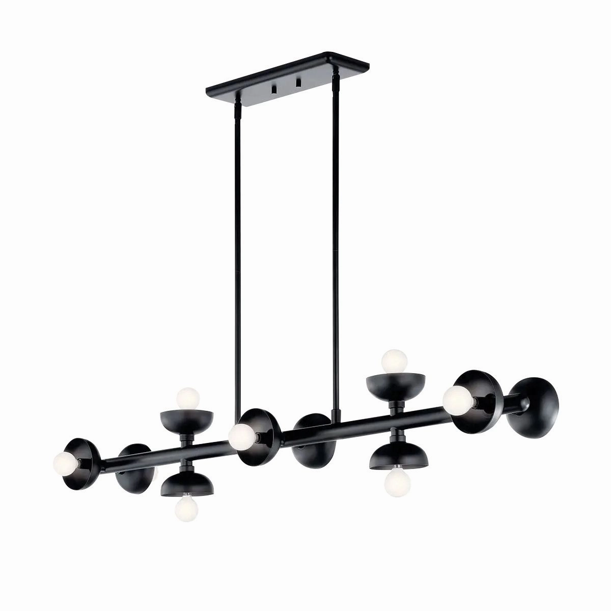 Kichler Palta 10 Light Black Kitchen Linear Pendant