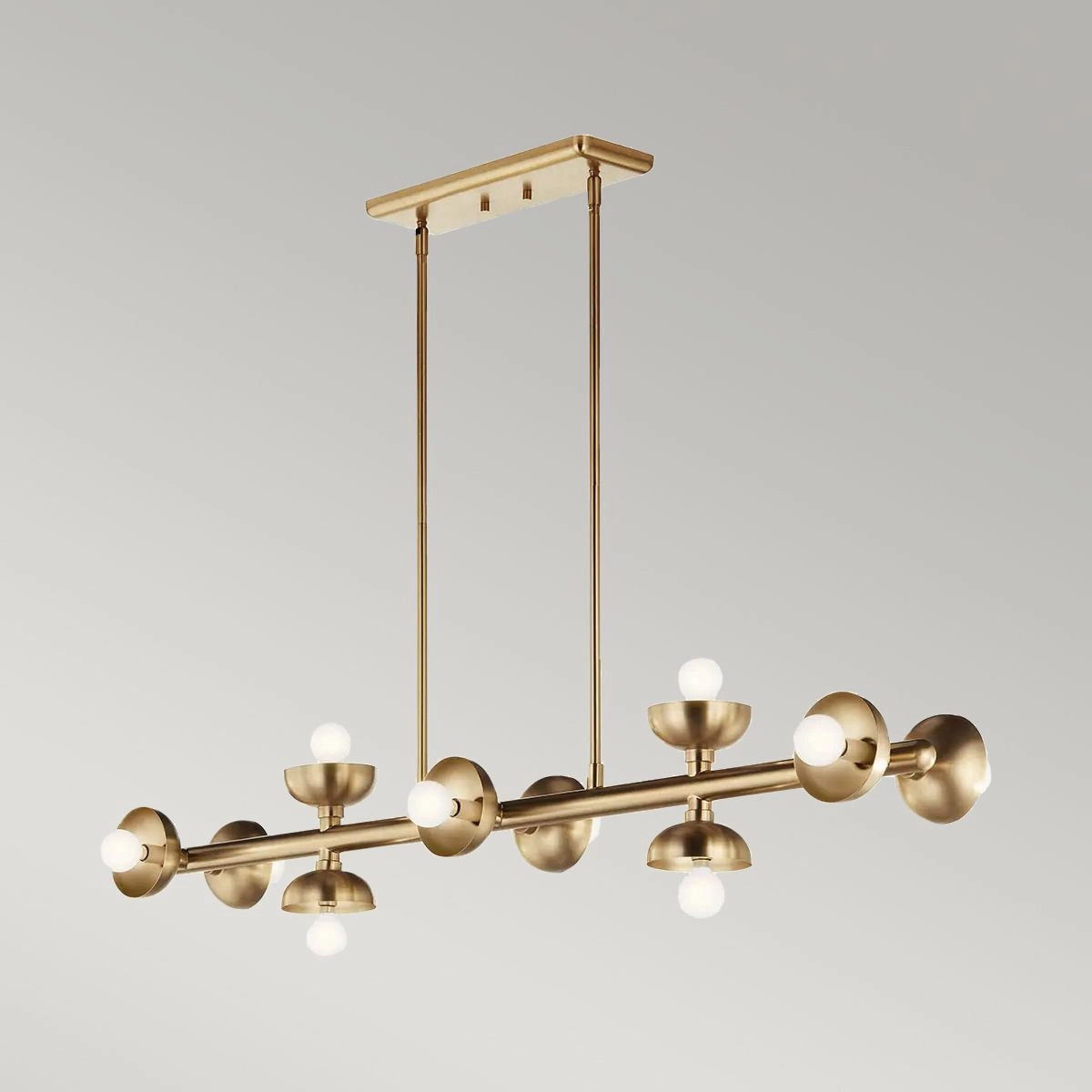 Kichler Palta 10 Light Bronze Kitchen Linear Pendant sleek LED ceiling lamp