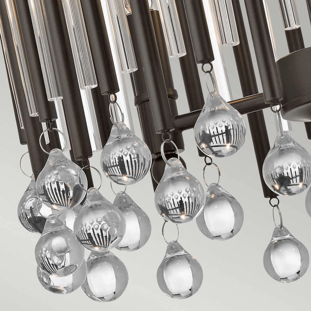 Kichler Piper 3 Light Semi Flush Ceiling Light in Espresso Finish
