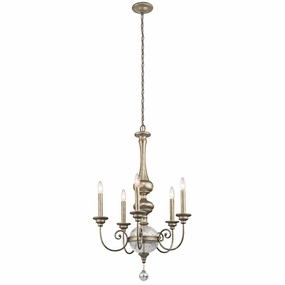 Kichler Rosalie 5 Light Gold Chandelier Ceiling Light soft glow ceiling light