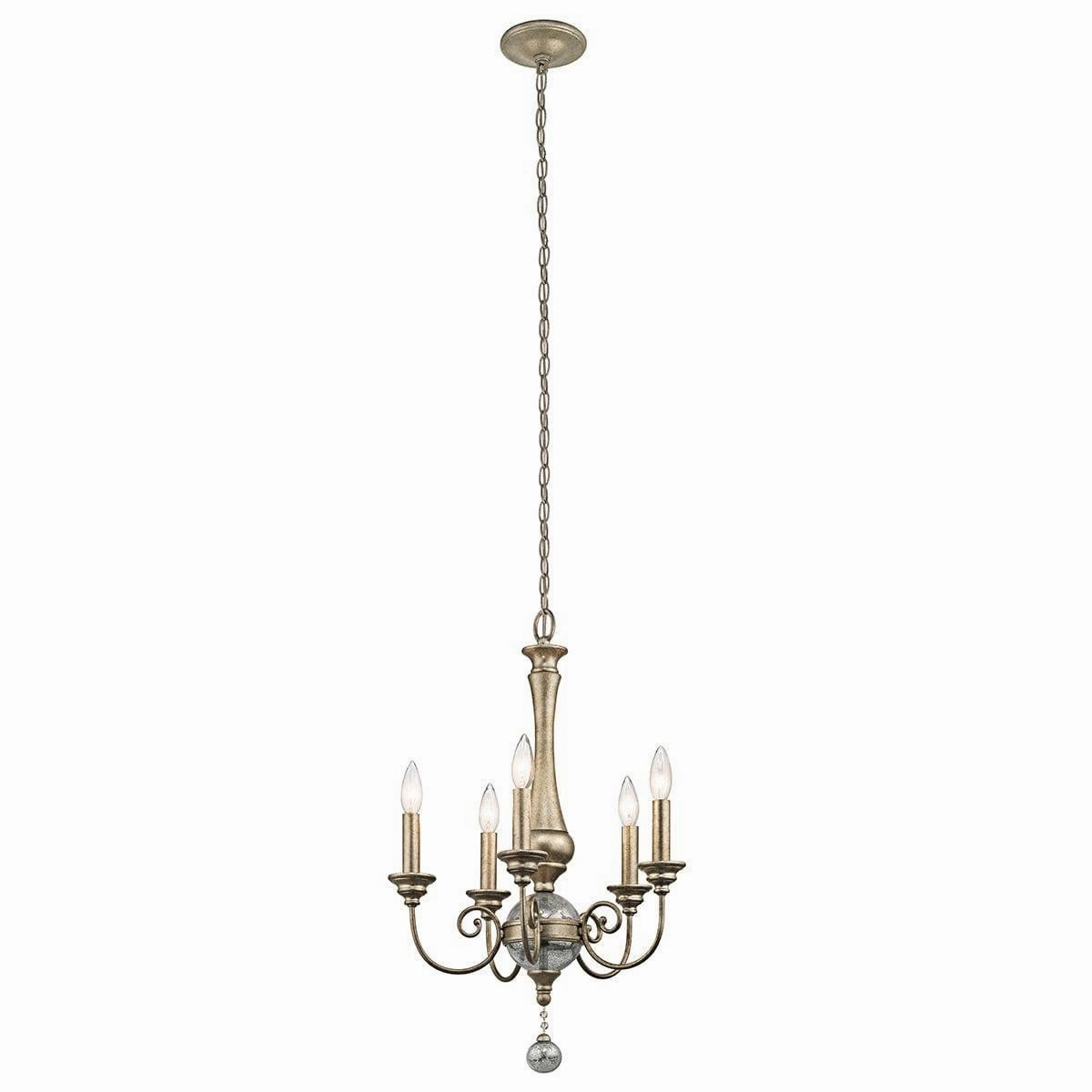 Kichler Rosalie 5 Light Mini Gold Chandelier Ceiling Light ambient ceiling fixture