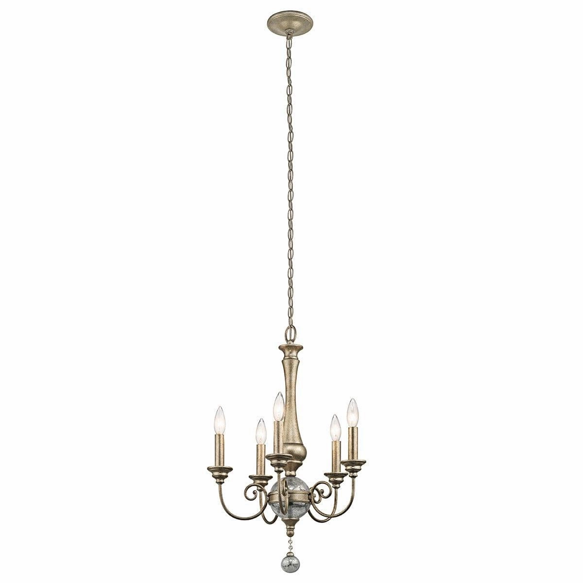 Kichler Rosalie 5 Light Mini Gold Chandelier Ceiling Light white ceiling lamp