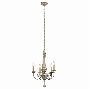 Kichler Rosalie 5 Light Mini Gold Chandelier Ceiling Light white ceiling lamp