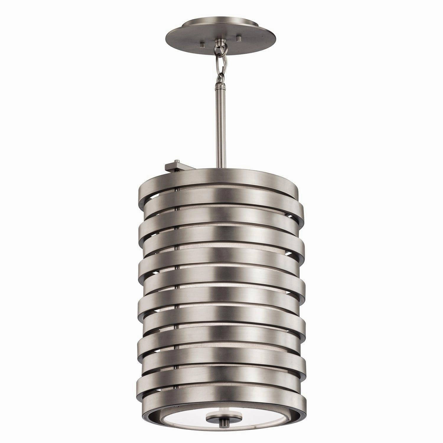 Kichler Roswell 1 Light Brushed Nickel Pendant Ceiling Light soft glow ceiling light