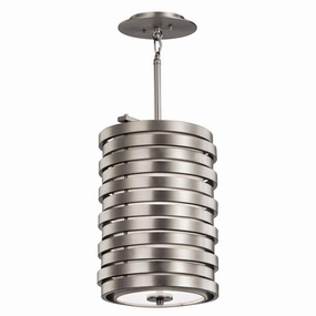 Kichler Roswell 1 Light Brushed Nickel Pendant Ceiling Light soft glow ceiling light