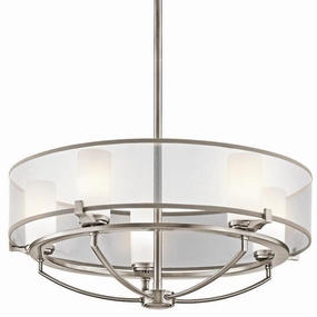 Kichler Saldana Classic Pewter 5 Light Pendant ambient ceiling fixture