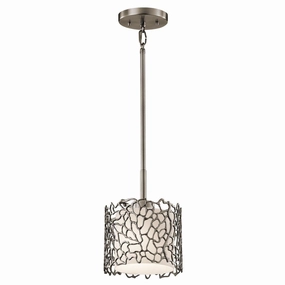 Kichler Silver Coral Mini Pendant Ceiling Light ambient ceiling fixture