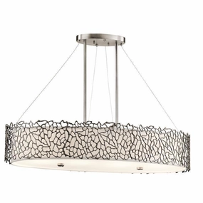 Kichler Silver Coral Oval Island Ceiling Light ambient ceiling fixture