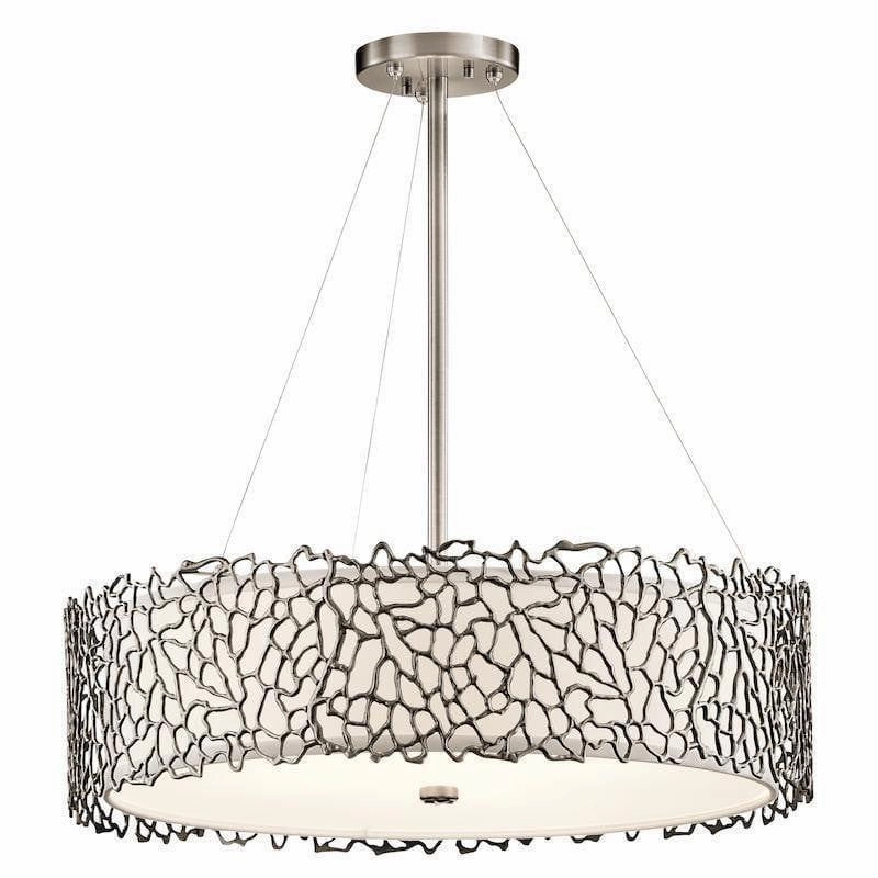 Kichler Silver Coral Pendant Ceiling Light white ceiling lamp