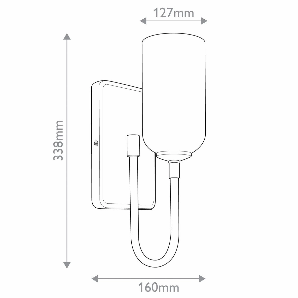 Kichler Solia Wall Light in Brushed Nickel with black accent