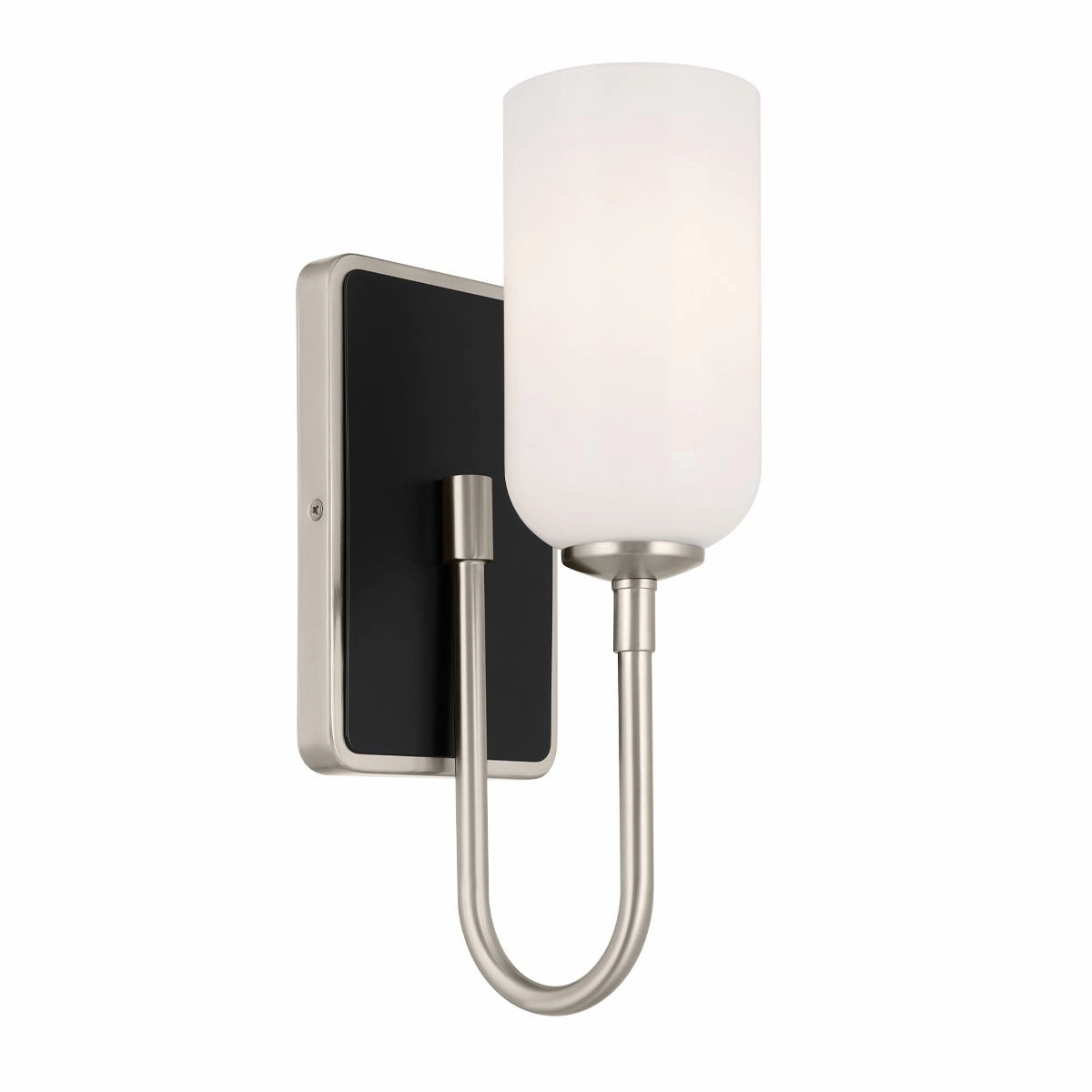 Kichler Solia Wall Light in Brushed Nickel with black accent