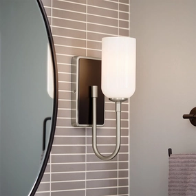 Kichler Solia Wall Light in Brushed Nickel with black accent vintage desk lamp
