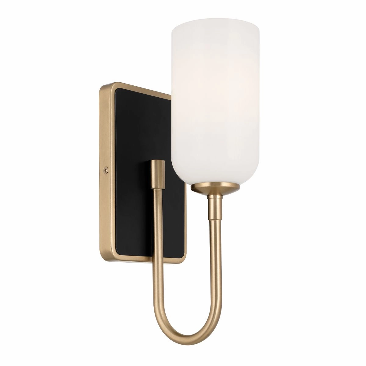 Kichler Solia Wall Light in Champagne Bronze with black accent