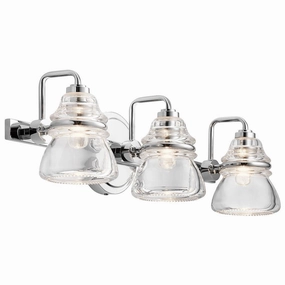 Kichler Talland 3 Light Chrome Bathroom Wall Light vintage desk lamp