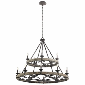 Kichler Taulbee 15 Light Zinc Chandelier Ceiling Light soft glow ceiling light