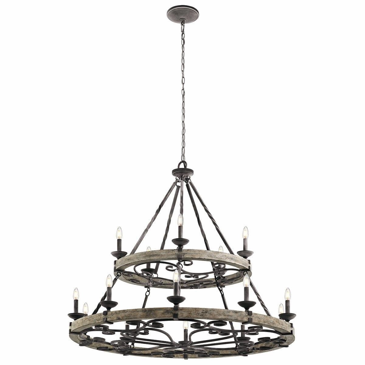 Kichler Taulbee 15 Light Zinc Chandelier Ceiling Light soft glow ceiling light