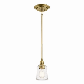 Kichler Waverly 1 Light Brass Mini Ceiling Pendant Light - 23cm Damaged Box white ceiling lamp