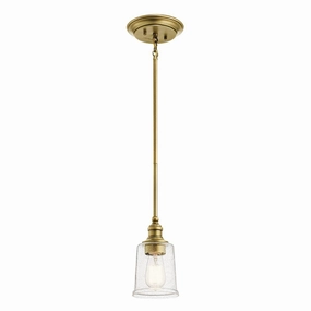 Kichler Waverly 1 Light Brass Mini Ceiling Pendant Light - 23cm Damaged Box sleek LED ceiling lamp