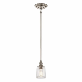 Kichler Waverly 1 Light Classic Pewter Mini Ceiling Pendant soft glow ceiling light