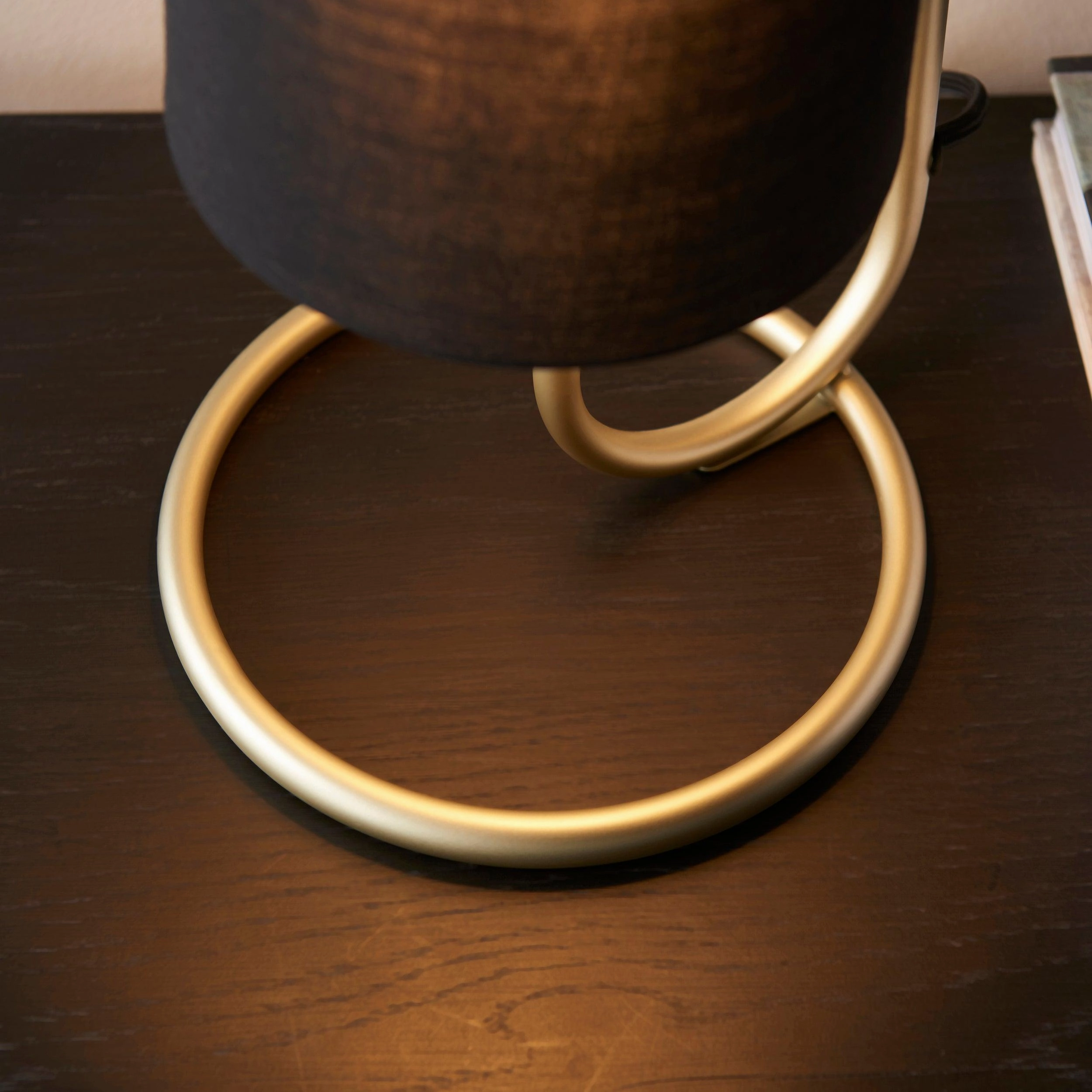 Kilburn Brass Table Lamp - With Black Fabric Shade