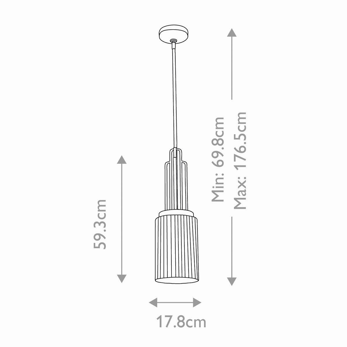Kimrose 1 Light Mini Brass Ceiling Pendant Light