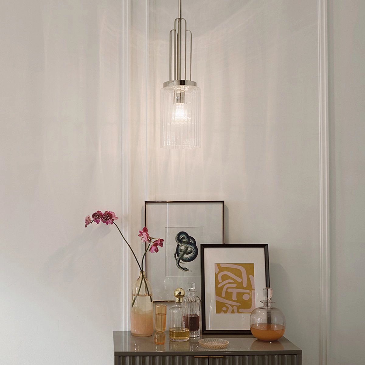 Kimrose 1 Light Mini Nickel Ceiling Pendant Light