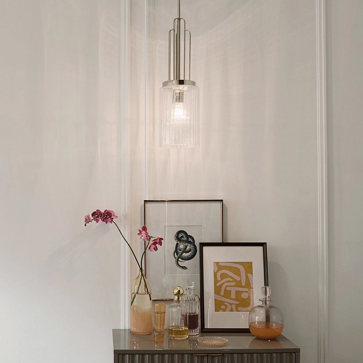 Kimrose 1 Light Mini Nickel Ceiling Pendant Light
