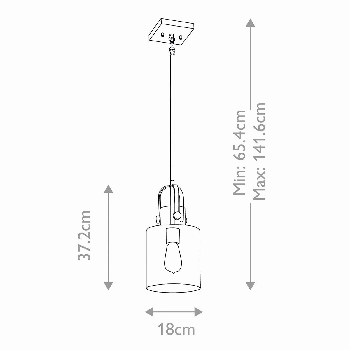 Kitner 1 Light Brass Ceiling Pendant Light