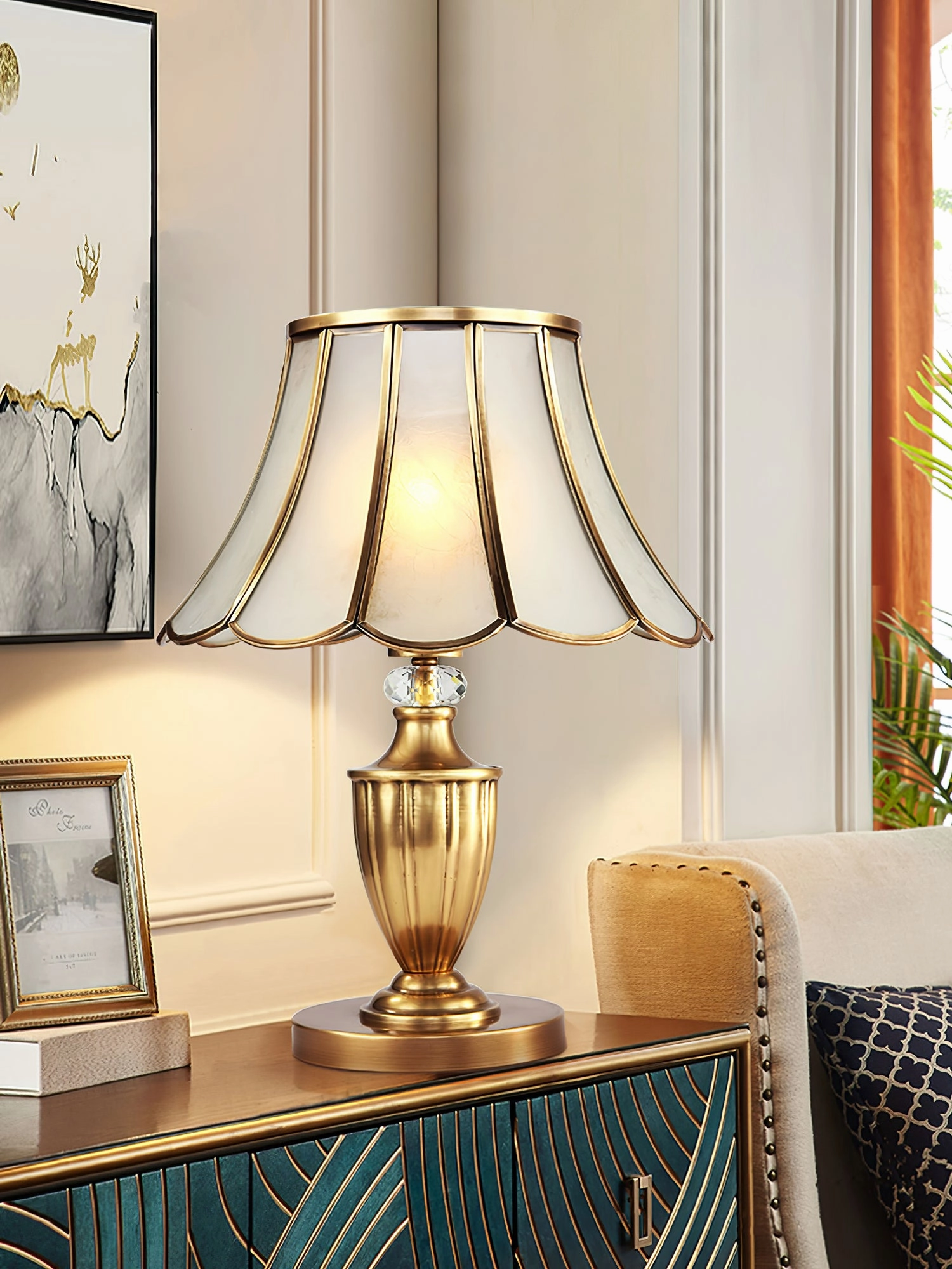 Kristall Brass Table Lamp
