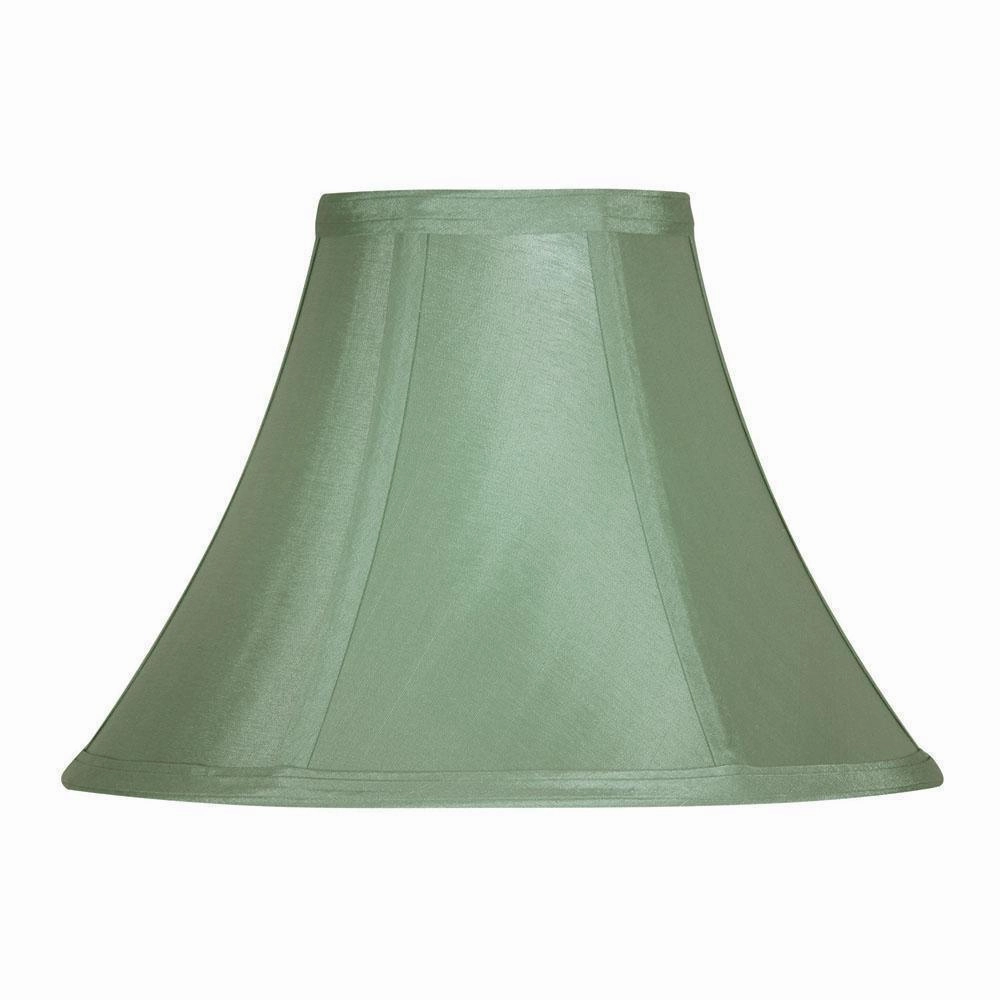 Lamp Shade - Empire Green Faux Silk Lined decorative indoor light