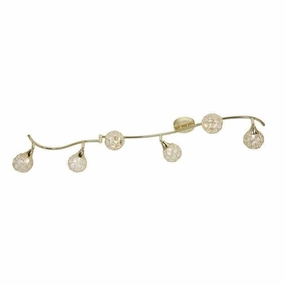 Lana 6 Light Polished Brass Flush Ceiling Light soft glow ceiling light