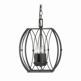 Larvik 4 Light Silver Brushed Black Ceiling Pendant soft glow ceiling light